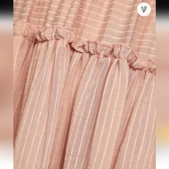 Lulu's blush pink tie strap tiered babydoll dress, small, NWT - Picture 2 of 10